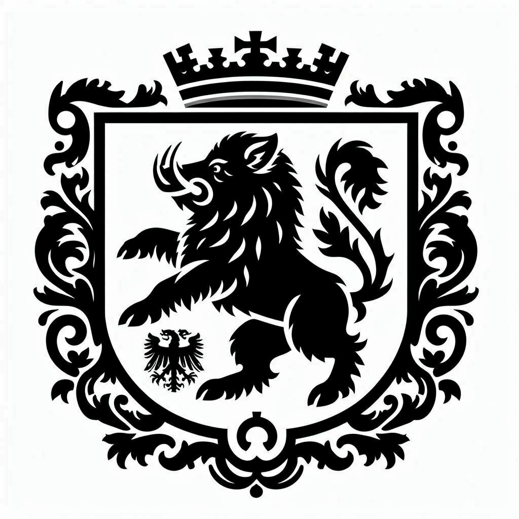 Wappen mit Löwe